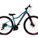 Bicicleta Aro 29 Alumínio Ever 21v Suspensão Freio a Disco - Azul Claro e  Rosa